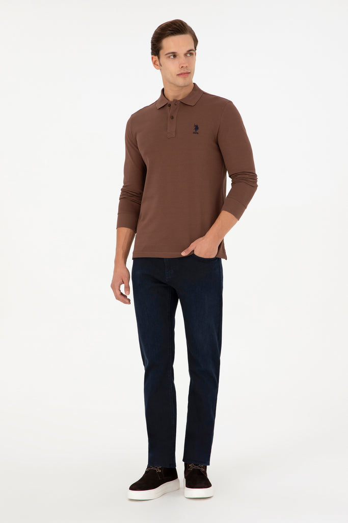 Muška-Smeđa-Polo-Majica-1926970VR029-3