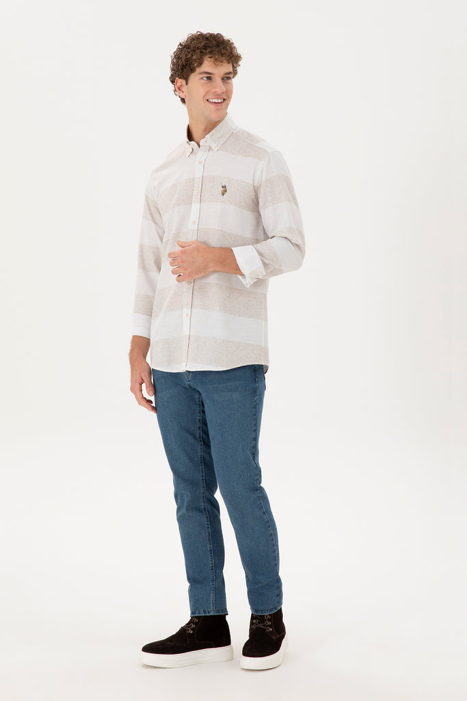 Muška-Bež-Košulja-1949769VR049-3