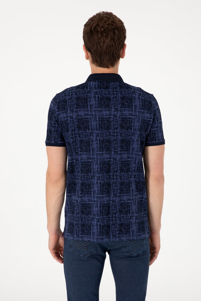 Muška-Teget-Plava-Polo-Majica-Kratkih-Rukava-2103243VR033-2