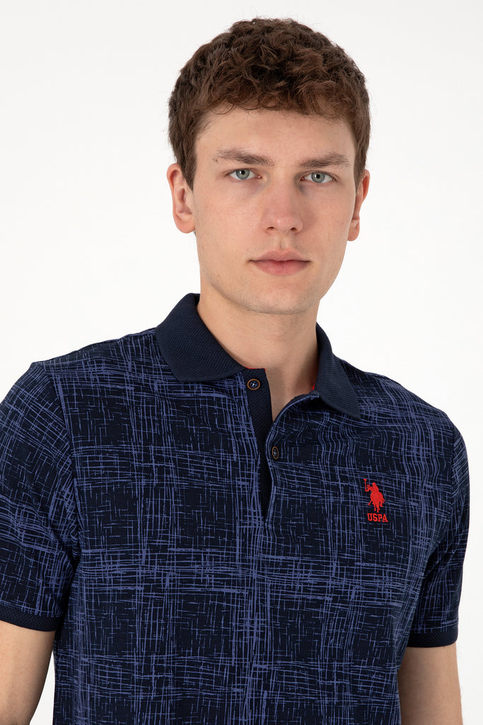 Muška-Teget-Plava-Polo-Majica-Kratkih-Rukava-2103243VR033-4