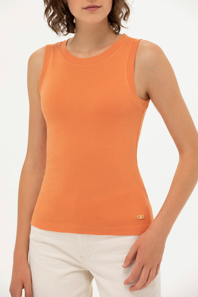 Ženska-Narandžasta-Majica-1589659VR031-4